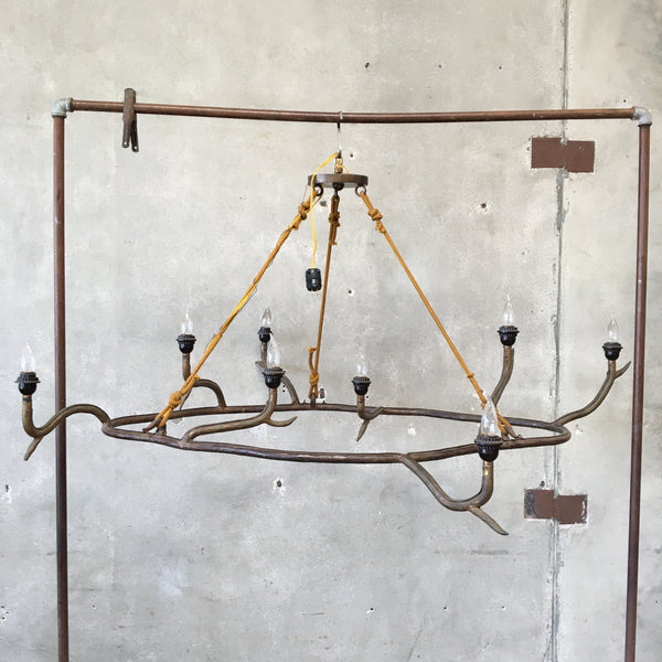 Paul Ferrante Bronze Antler Chandelier - HOLD
