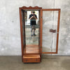 Display Cabinet with Four Glass Shelves & Mirror Back