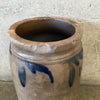 Antique Salt Glaze Stoneware Crock Cobalt Detail