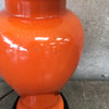 Mid Century Orange Ceramic Three Way Table Lamp