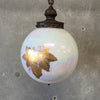Vintage Hand Painted Iridescent Glass Light Fixture