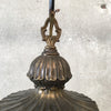 Vintage Hand Painted Iridescent Glass Light Fixture