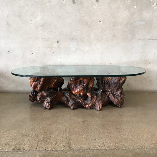 Mid Century Modern Burlwood Coffee Table
