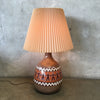 Mid Century Ceramic Petroglyph Motif Lamp