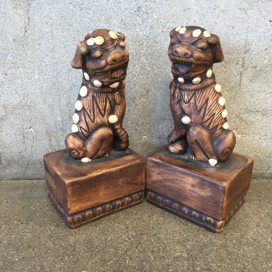 Pair of Ceramic Foo Dogs