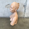African Tribal Studio Pottery of a "Braided Woman" by C. Nelson