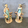 Pair of 1942 J.W Lidner Chalk Ware Figurines