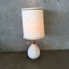 Mid Century Modern 1970s Volcanic Glaze Table Lamp with Original Shade