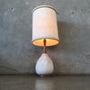 Mid Century Modern 1970s Volcanic Glaze Table Lamp with Original Shade