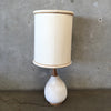 Mid Century Modern 1970s Volcanic Glaze Table Lamp with Original Shade