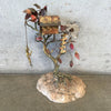 Vintage Brutalist Sculpture of a Tree House / Swing Signed