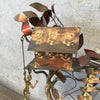 Vintage Brutalist Sculpture of a Tree House / Swing Signed