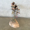 Vintage Brutalist Sculpture of a Tree House / Swing Signed