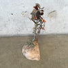 Vintage Brutalist Sculpture of a Tree House / Swing Signed