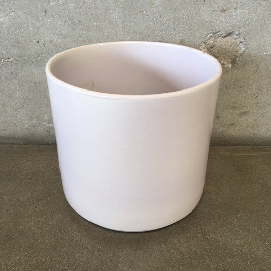 Mid Century Modern White Gainey Garden Pot
