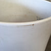 Mid Century Modern White Gainey Garden Pot