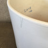 Mid Century Modern White Gainey Garden Pot