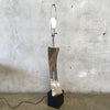 Mid Century Modern Chrome / Black Sculptural Form Laurel Lamp