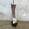 Mid Century Modern Chrome / Black Sculptural Form Laurel Lamp