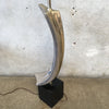 Mid Century Modern Chrome / Black Sculptural Form Laurel Lamp