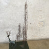 Vintage Curtis Jere Forest Scene Sculpture