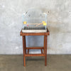 Vintage Birdcage with Wood Stand