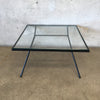 Vintage Square Pacific Iron Coffee Table / End Table by Milo Baughman