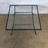 Vintage Square Pacific Iron Coffee Table / End Table by Milo Baughman