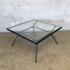 Vintage Square Pacific Iron Coffee Table / End Table by Milo Baughman