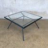 Vintage Square Pacific Iron Coffee Table / End Table by Milo Baughman
