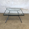 Vintage Square Pacific Iron Coffee Table / End Table by Milo Baughman