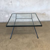 Vintage Square Pacific Iron Coffee Table / End Table by Milo Baughman