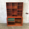 1960s Vintage Teak Dansk Buffet / Wall Unit with Tambour Doors