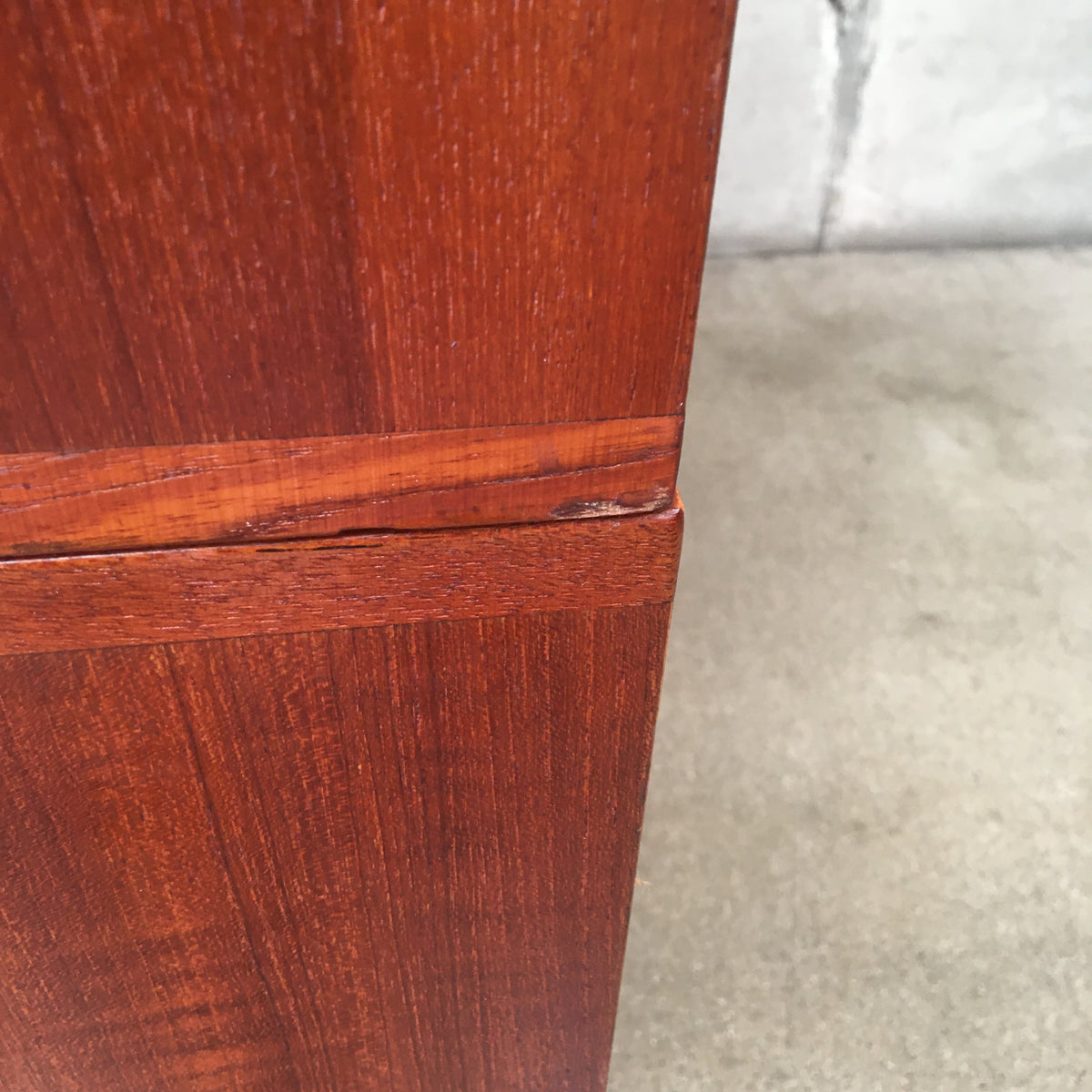 1960s Vintage Teak Dansk Buffet / Wall Unit with Tambour Doors