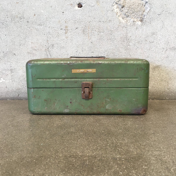 Vintage Fishing Box With Weights and Tackle