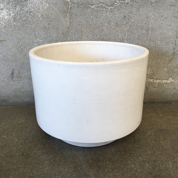 Mid Century Modern White Gainey Style Garden Pot