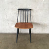 Mid Century J77 Stickback Chair by Folke Palsson for FDB Mobler