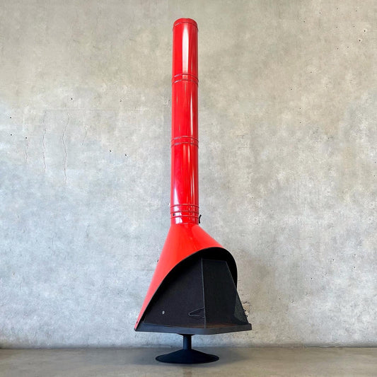 Vintage Mid Century Red Majestic "Firehood" Fireplace - PENDING