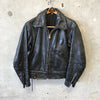 Vintage Leather Motorcycle Police Jacket w/ Talon & Serval Zippers