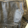 Vintage Leather Motorcycle Police Jacket w/ Talon & Serval Zippers