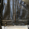 Vintage Leather Motorcycle Police Jacket w/ Talon & Serval Zippers