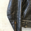 Vintage Leather Motorcycle Police Jacket w/ Talon & Serval Zippers