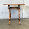 Antique Chinoiserie Bamboo Side Table