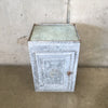 Rustic Galvanized Metal Pie Safe Cabinet w/ 2 Glass Shelves And Glass Top