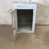 Rustic Galvanized Metal Pie Safe Cabinet w/ 2 Glass Shelves And Glass Top