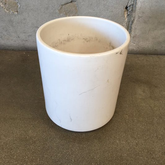 Mid Century White Gainey Garden Pot