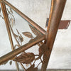 Vintage Italian Gilded Four Shelf Etagere with Tole Leaf Detail