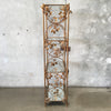 Vintage Italian Gilded Four Shelf Etagere with Tole Leaf Detail