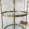 Round Hollywood Regency Four-Level Glass Shelf Etagere