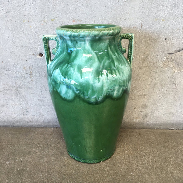 Vintage Mid Century Green Dip Glazed Robinson Ransbotton Floor Vase